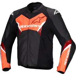 Alpinestars Faster V3 CUIR NOIR-ROUGE