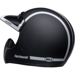 Bell Moto-3 Retro Full Face Fasthouse old-road noir blanc