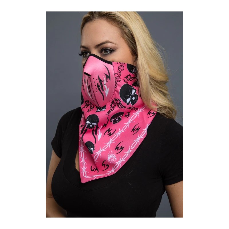 Hair Glove Bandana ''skull rose''