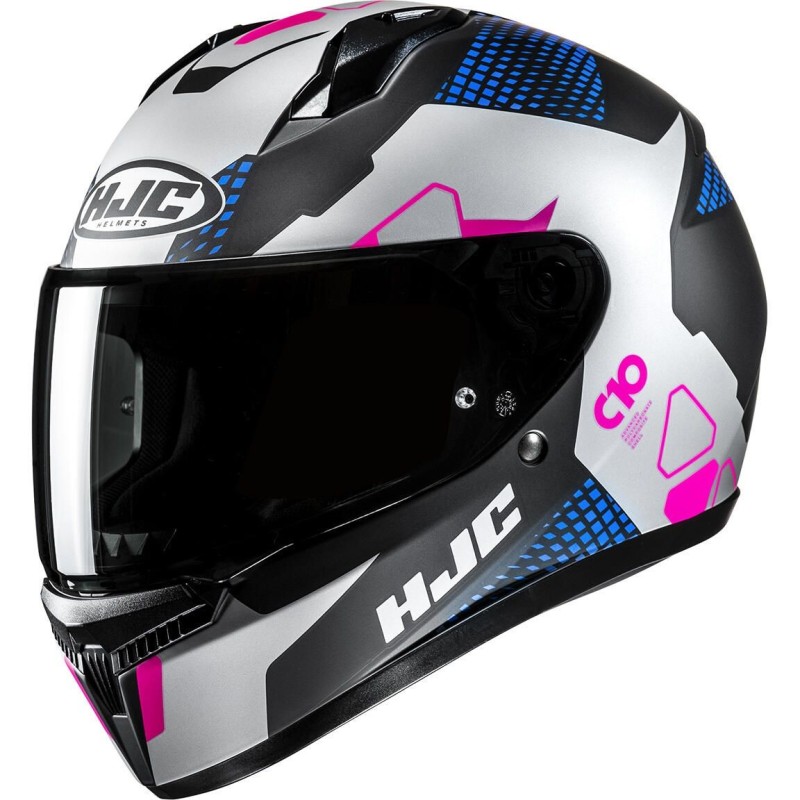 HJC - Casque C10 Aspa Noir/ Bleu/ Rose