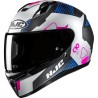 HJC - Casque C10 Aspa Noir/ Bleu/ Rose