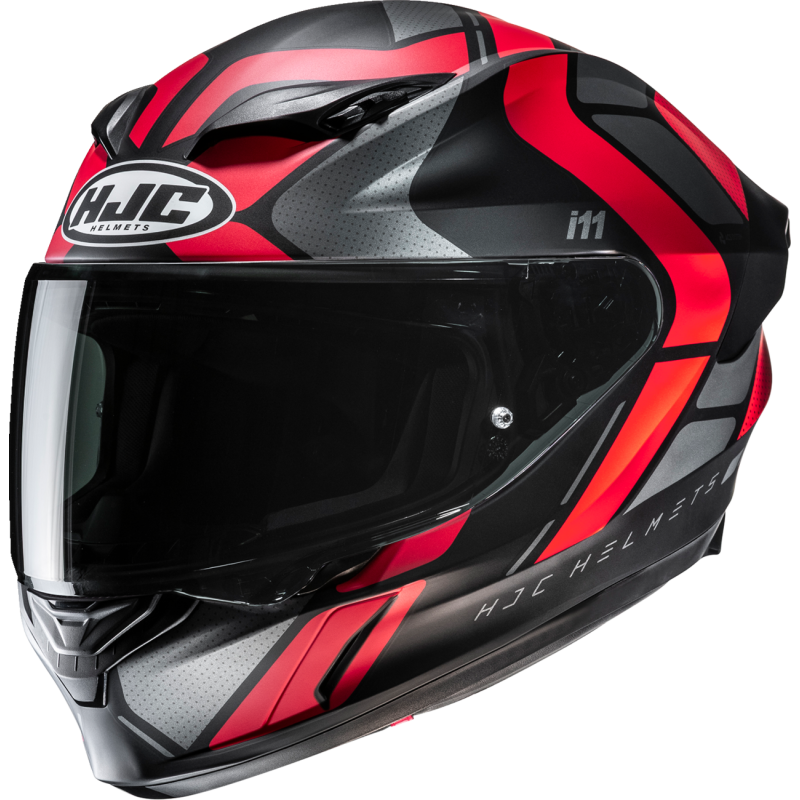 HJC I11 SUB MATT NOIR-ROUGE