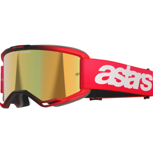 Alpinestars goggle vision 5 blaze red mirror gold